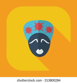 Flat modern design with shadow icons australian woman