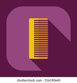 Flat modern design with shadow icons comb