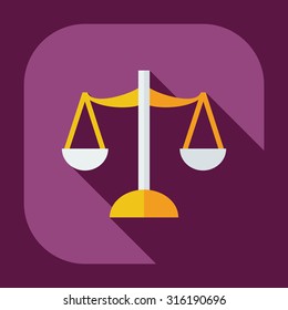 Flat modern design with shadow icons law