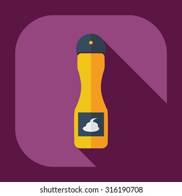 Flat modern design with shadow icons hair spray