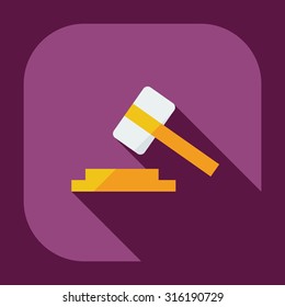 Flat modern design with shadow icons law