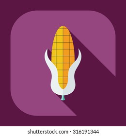 Flat modern design with shadow icons maize