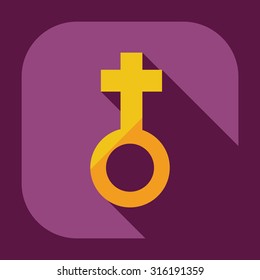 Flat modern design with shadow icons female
