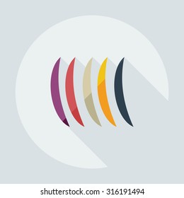 Flat modern design with shadow icons plate