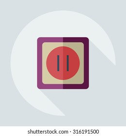 Flat modern design with shadow icons socket