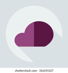 Flat modern design with shadow icons cloud