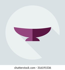 Flat modern design with shadow icons plate