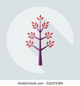Flat modern design with shadow icons tree