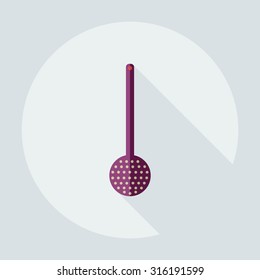 Flat modern design with shadow icons Ladle