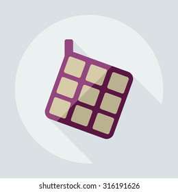 Flat modern design with shadow icons potholder