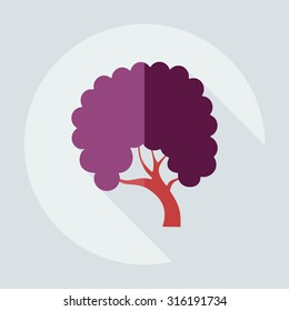 Flat modern design with shadow icons tree