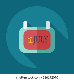 Flat modern design with shadow icons July 1