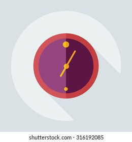 Flat modern design with shadow icons Wall clock