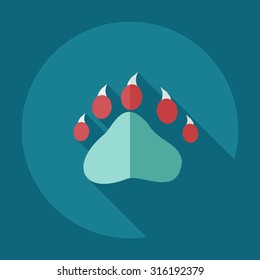 Flat modern design with shadow icons bear trail