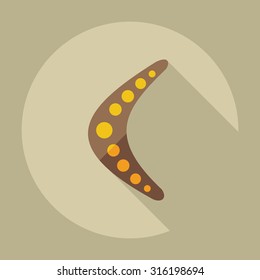 Flat modern design with shadow icons boomerang