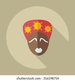 Flat modern design with shadow icons australian woman