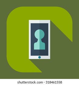 Flat modern design with shadow icons phone