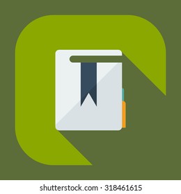 Flat modern design with shadow icons folder decree