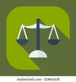 Flat modern design with shadow icons law