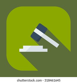 Flat modern design with shadow icons law