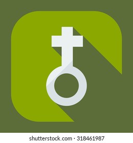 Flat modern design with shadow icons female