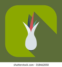 Flat modern design with shadow icons onion