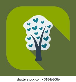 Flat modern design with shadow icons family tree
