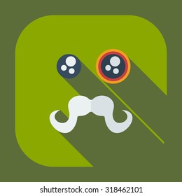 Flat modern design with shadow icons grimace 