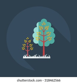 Flat modern design with shadow icons tree