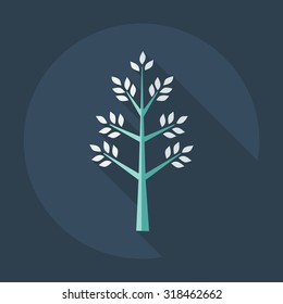 Flat modern design with shadow icons tree