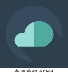 Flat modern design with shadow icons cloud