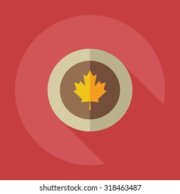 Flat modern design with shadow icons emblem of Canada