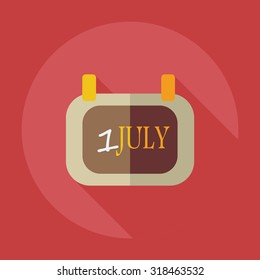 Flat modern design with shadow icons July 1