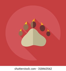 Flat modern design with shadow icons bear trail