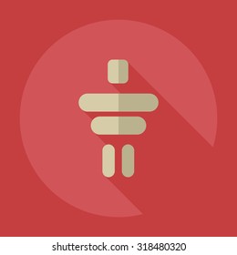 Flat modern design with shadow icons Inukshuk