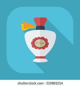 Flat modern design with shadow icons perfume