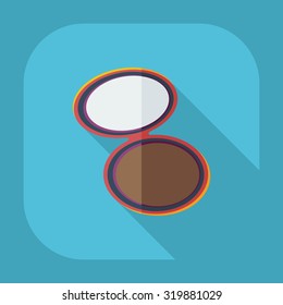 Flat modern design with shadow icons mirror