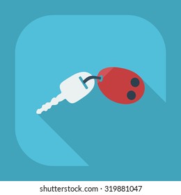 Flat modern design with shadow icons the keys