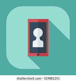 Flat modern design with shadow icons phone
