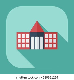 Flat modern design with shadow icons court