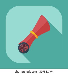 Flat modern design with shadow icons folder decree