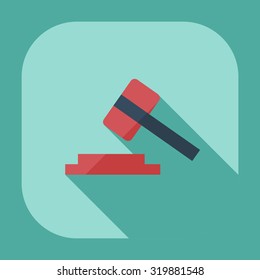 Flat modern design with shadow icons law