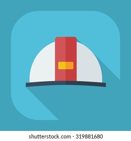 Flat modern design with shadow icons hard hat