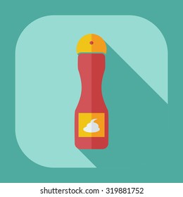 Flat modern design with shadow icons hair spray