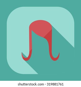 Flat modern design with shadow icons hairstyle