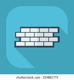 Flat modern design with shadow icons wall