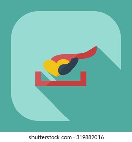 Flat modern design with shadow icons heart family