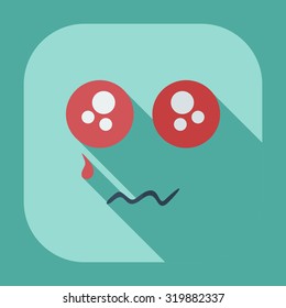 Flat modern design with shadow icons smiley crybaby