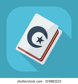 Flat modern design with shadow icons Quran
