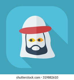 Flat modern design with shadow icons Muslims